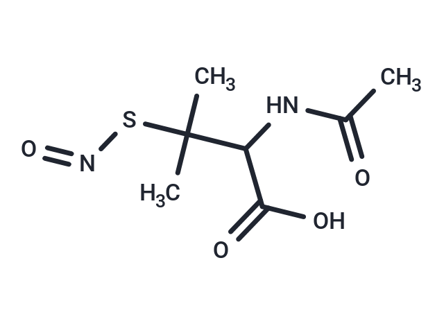 S-Nitroso-N-acetyl-DL-penicillamine Chemical Structure