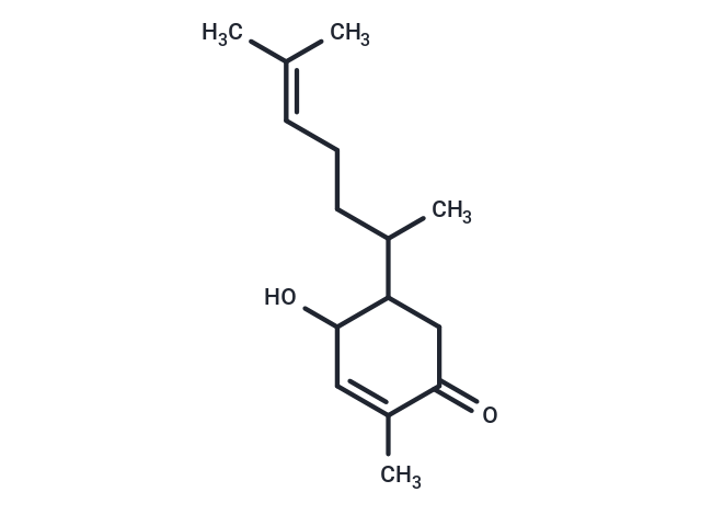 2-Cyclohexen-1-one, 5-(1,5-dimethyl-4-hexen-1-yl)-4-hydroxy-2-methyl- Chemical Structure