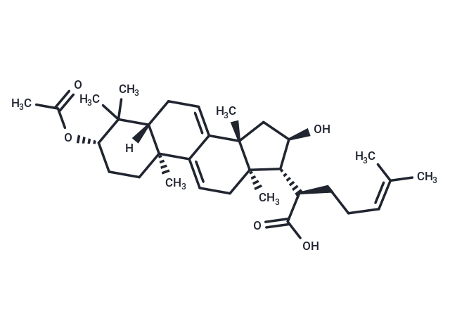 3-O-Acetyl-16α-hydroxydehydrotrametenolic acid Chemical Structure