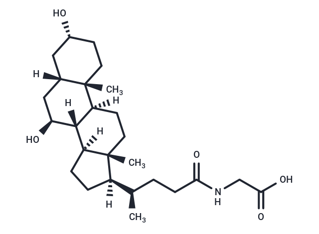 Glycoursodeoxycholic acid Chemical Structure