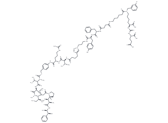 PSMA-Val-Cit-PAB-MMAE Chemical Structure