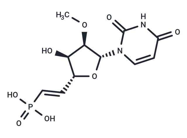 1-[(5E)-5,6-Dideoxy-6-phosphono-2-O-methyl-β-D-ribo-hex-5-enofuranosyl)uracil Chemical Structure