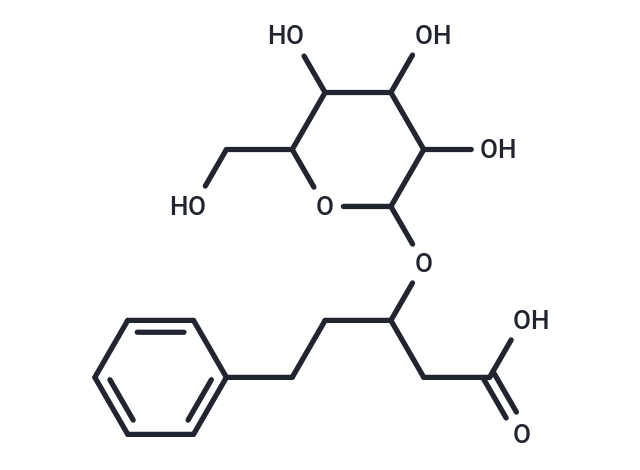 3-Hydroxy-5-phenylpentanoic acid, O-?-D-Glucopyran Chemical Structure