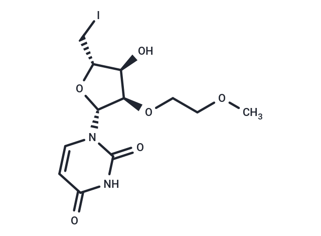 5’-Deoxy-5’-iodo-2’-O-(2-methoxyethyl)uridine Chemical Structure