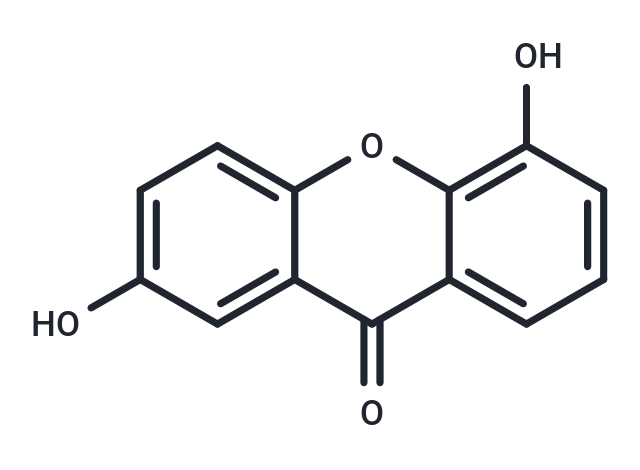 2,5-Dihydroxyxanthone Chemical Structure