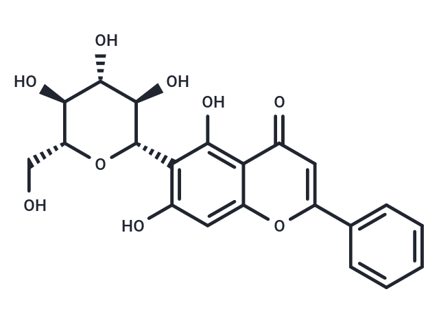Chrysin 6-C-glucoside Chemical Structure