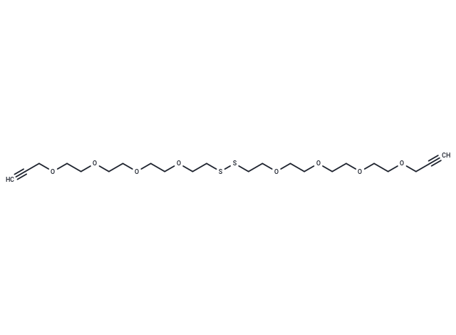 Alkyne-PEG4-SS-PEG4-alkyne Chemical Structure