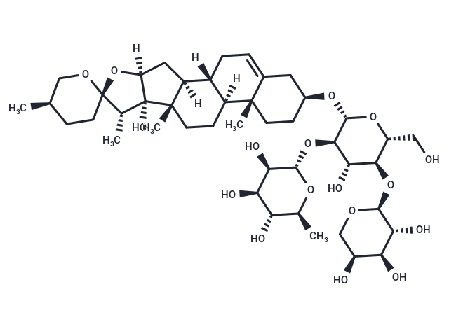Glucopyranoside,(3beta,25R)-17-hydroxyspirost-5-en-3-yl Chemical Structure