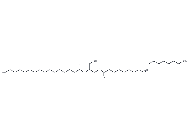 1-Oleoyl-2-Palmitoyl-rac-glycerol Chemical Structure
