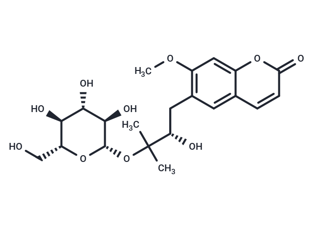 (S)-7-O-Methylpeucedanol 3′-O-β-D-glucopyranoside Chemical Structure