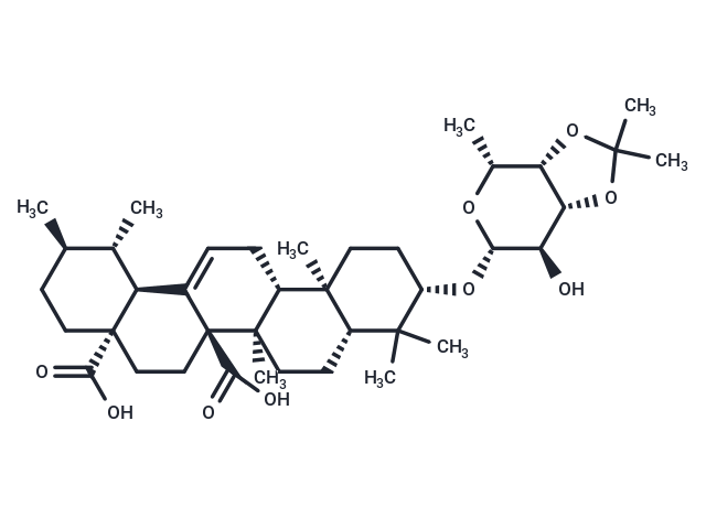 Quinovic acid 3-O-(3',4'-O-isopropylidene)-beta-D-fucopyranoside Chemical Structure