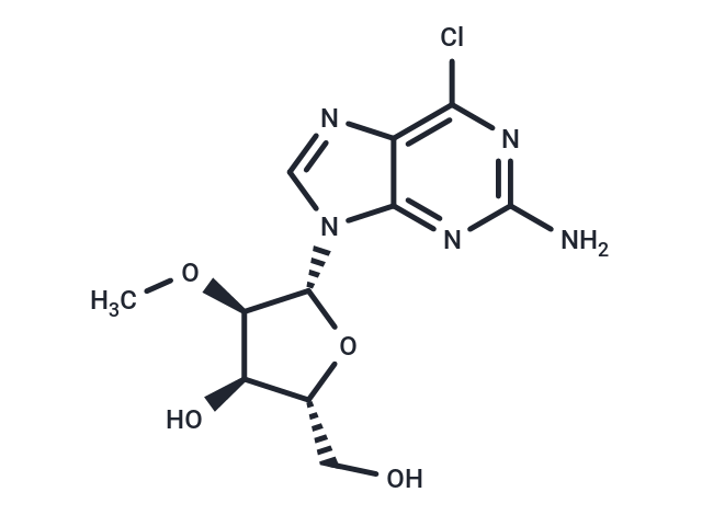 2-Amino-6-chloropurine-9-(2’-O-methyl)riboside Chemical Structure