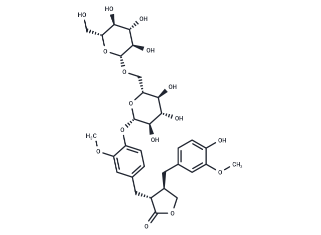 Matairesinol 4′-O-β-D-glucopyranoside Chemical Structure
