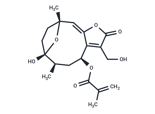 8alpha-(2-Methylacryloyloxy)hirsutinolide Chemical Structure