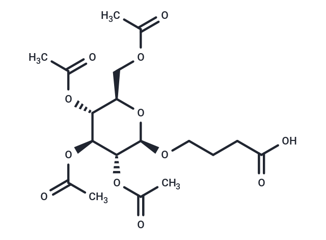 3-Carbosypropyl   2,3,4,6-tetra-O-acetyl-beta-D glucopyranoside Chemical Structure