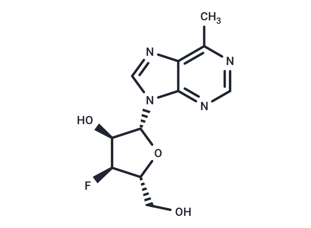 9-(3-Deoxy-3-fluoro-β-D-ribofuranosyl)-6-methyl-9H-purine Chemical Structure