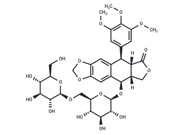 Picropodophyllin-4-O-β-D-glucopyranosyl-(1→6)-β-D-glucopyranoside Chemical Structure
