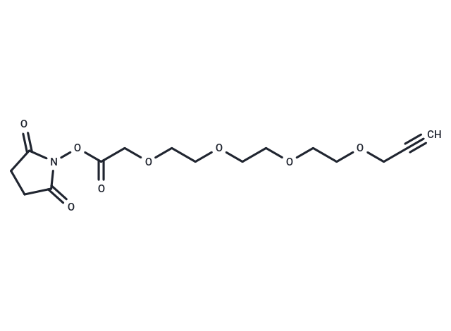 Propargyl-PEG4-CH2CO2-NHS Chemical Structure