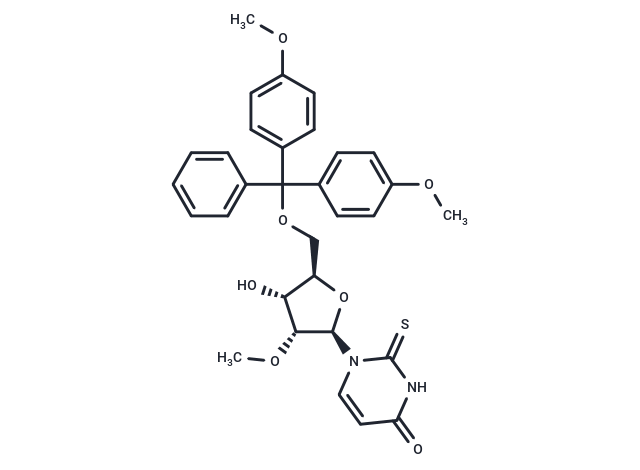 5’-O-(4,4’-Dimethoxytrityl)-2’-O-methyl-2-thiouridine Chemical Structure