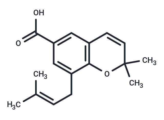 2,2-Dimethyl-8-prenylchromene 6-carboxylic acid Chemical Structure