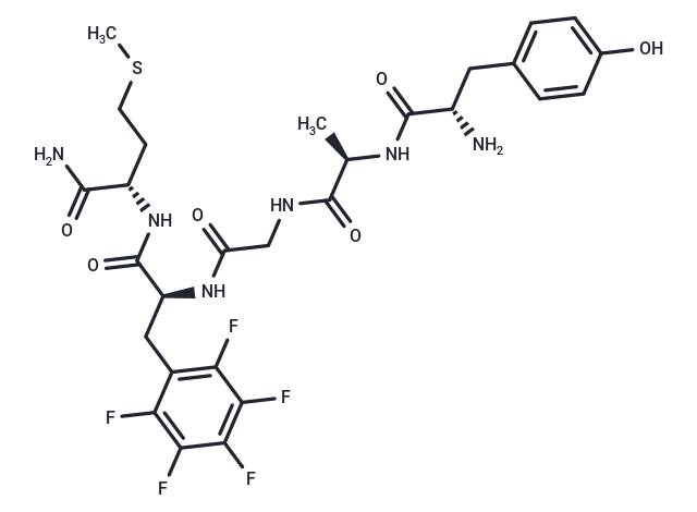 Enkephalinamide-met, ala(2)-(penta-F-phe)(4)- Chemical Structure