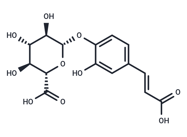 Caffeic acid 4-O-glucuronide Chemical Structure