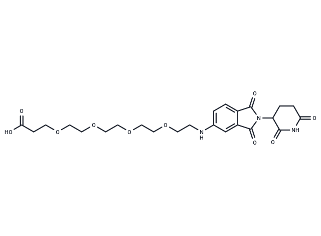Thalidomide-NH-PEG4-COOH Chemical Structure