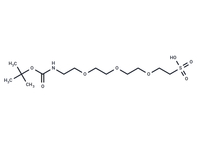 Boc-NH-PEG3-sulfonic acid Chemical Structure