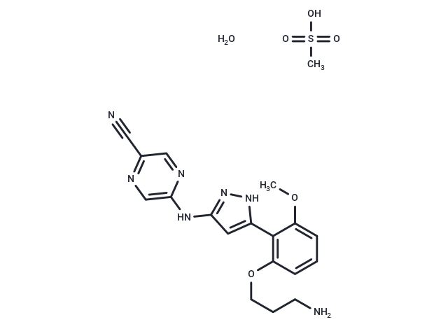 Prexasertib Mesylate Hydrate Chemical Structure