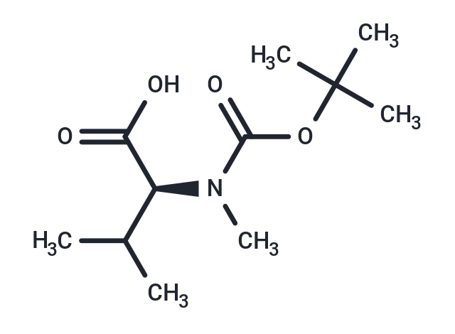 N-(tert-Butoxycarbonyl)-N-methyl-L-valine Chemical Structure