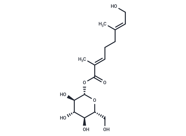 8-Hydroxygeraniol, 1-Carboxylic acid, ?-D-glucopyr Chemical Structure