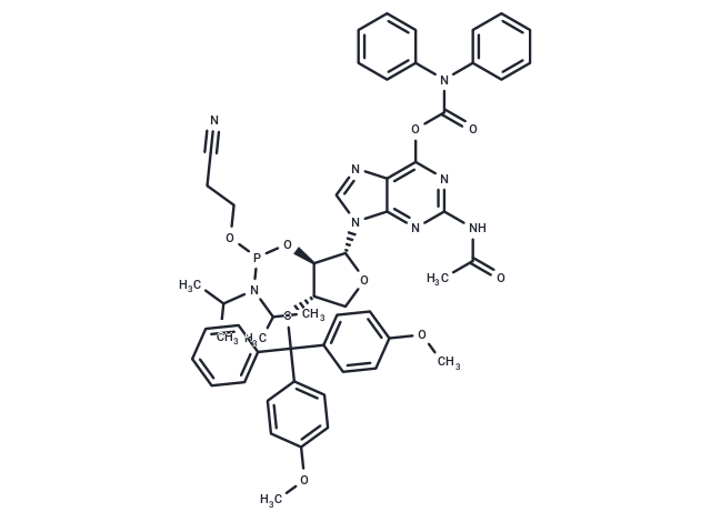 DMTr-TNA-G(O6-CONPh2)(N2Ac)-amidite Chemical Structure
