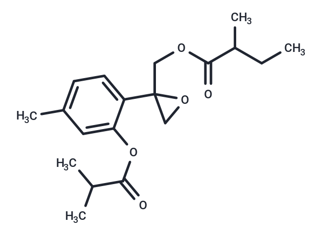 TargetMol Chemical Structure 8,​9-​Epoxy-​3-​isobutyryloxy-​10-​(2-​methylbutanoyl)​thymol