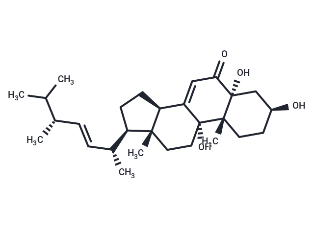 3β,5α,9α-Trihydroxyergosta-7,22-dien-6-one Chemical Structure