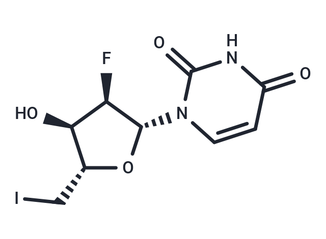 2’,5’-Dideoxy-2’-fluoro-5’-iodouridine Chemical Structure