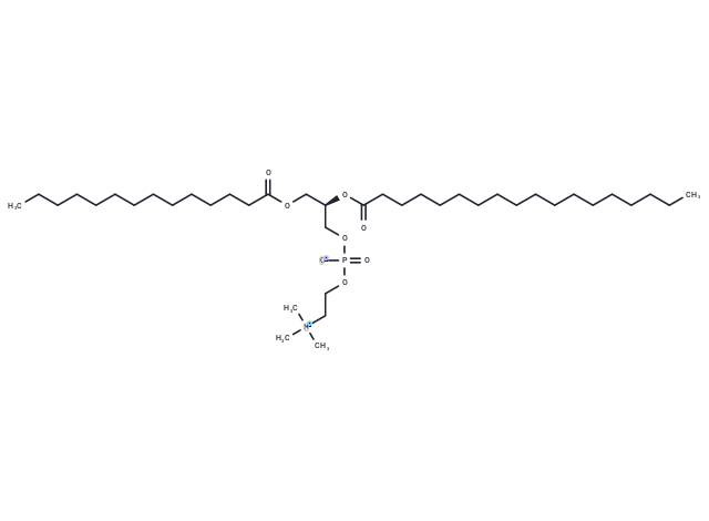 1-Myristoyl-2-stearoyl-sn-glycero-3-phosphocholine Chemical Structure
