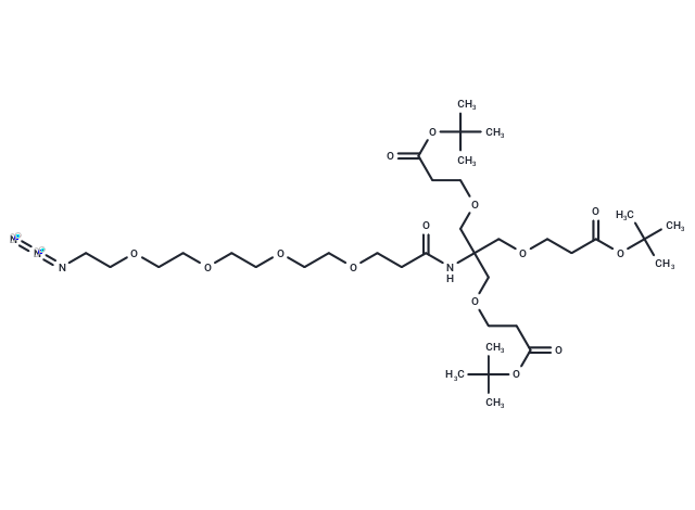 Azido-PEG4-Amido-tri-(t-butoxycarbonylethoxymethyl)-methane Chemical Structure