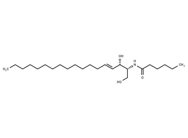 C6 L-erythro Ceramide (d18:1/6:0) Chemical Structure