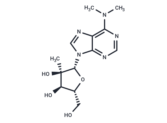 N6,N6-Dimethyl-2’-C-methyladenosine Chemical Structure