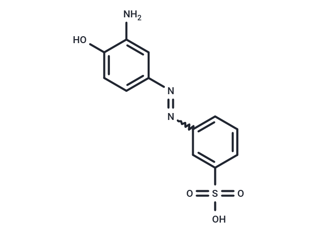 m-((3-Amino-4-hydroxyphenyl)azo)benzenesulphonic acid Chemical Structure