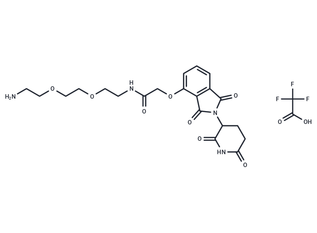 TargetMol Chemical Structure Thalidomide-O-amido-PEG2-C2-NH2 TFA
