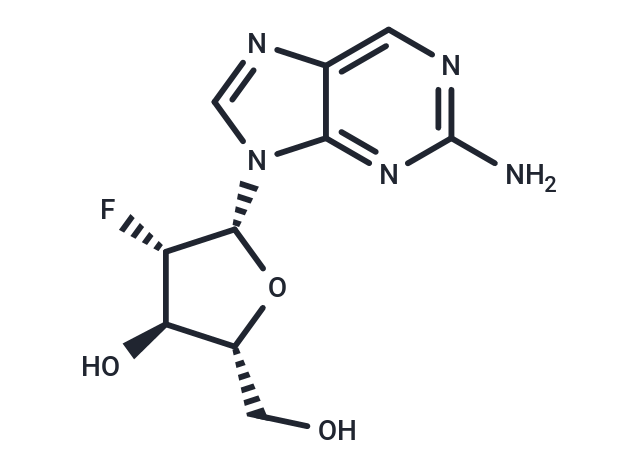 2-Aminopurine -9-beta-D-(2’-deoxy-2’-fluoro)arabino-riboside Chemical Structure