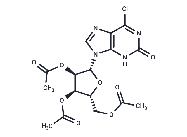 6-Chloro-2-hydroxy-9-(2,3,5-tri-O-acetyl)-b-D-ribofuranosyl-9H-purine Chemical Structure