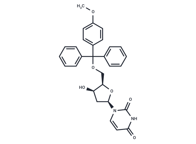 1-(5-O-Methoxytrityl-2-deoxy-b-D-xylofuranosyl)uracil Chemical Structure