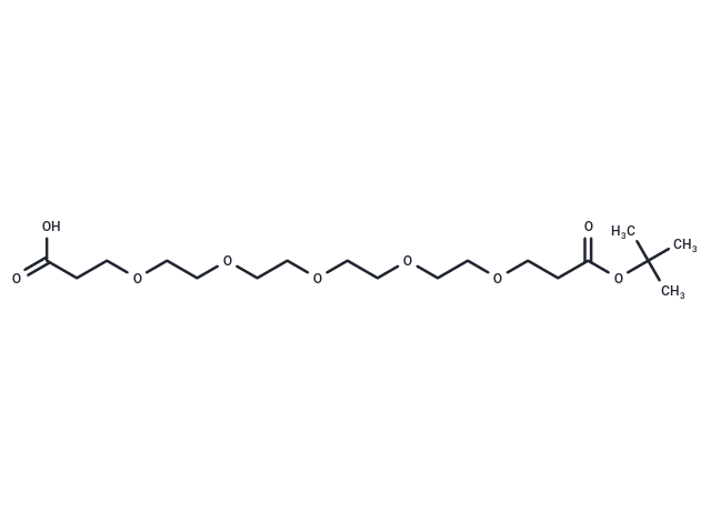 Acid-PEG5-C2-Boc Chemical Structure