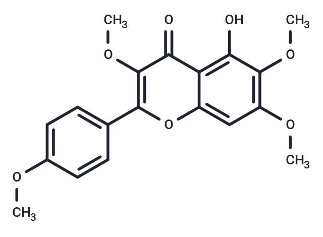 5-Hydroxy-3,6,7,4'-tetramethoxyflavone Chemical Structure