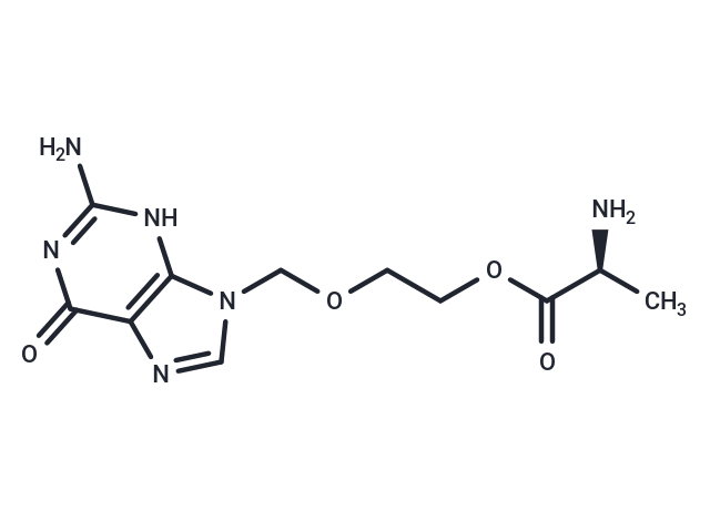Acyclovir alaninate Chemical Structure