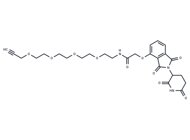 Thalidomide-O-amido-PEG4-propargyl Chemical Structure