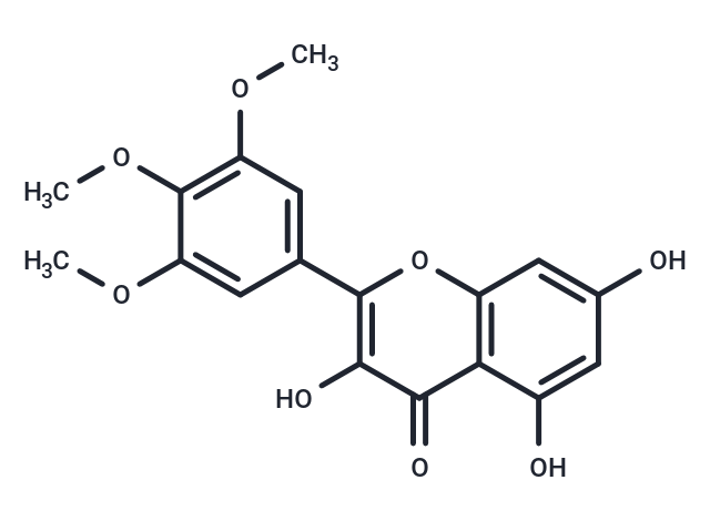 3,5,7-Trihydroxy-3',4',5'-trimethoxyflavone Chemical Structure