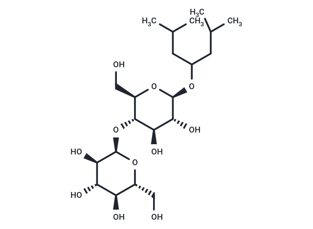 2,6-Dimethyl-4-Heptyl-β-D-Maltopyranoside, Anagrade Chemical Structure